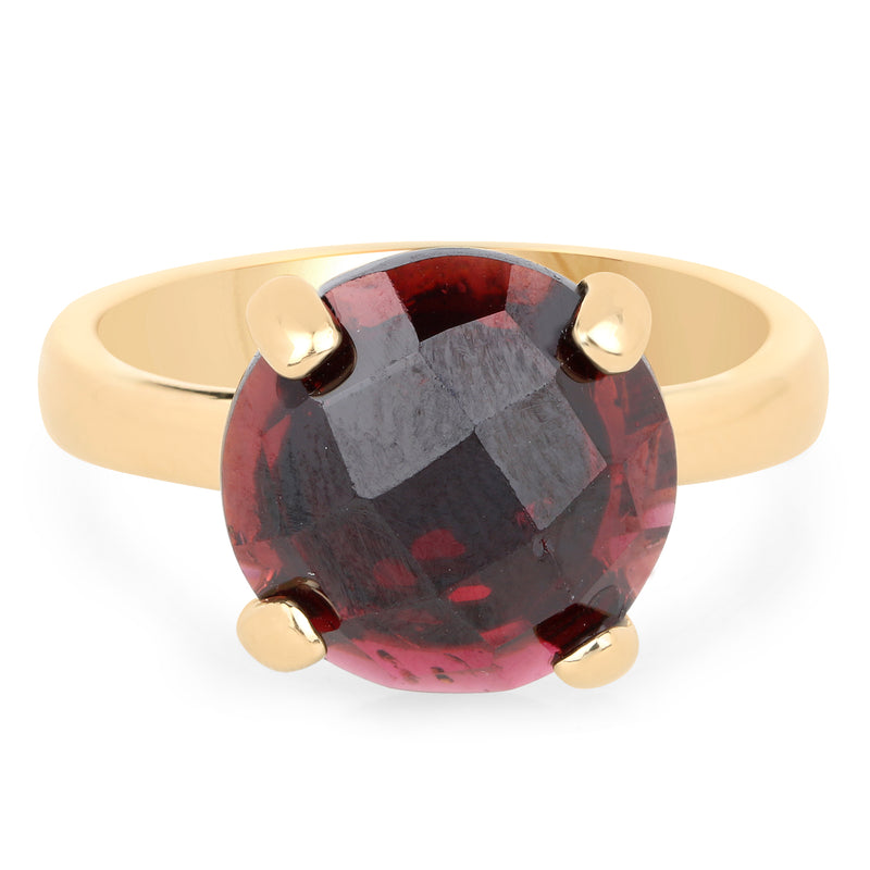 7.38 Carat Genuine Garnet .925 Sterling Silver Ring