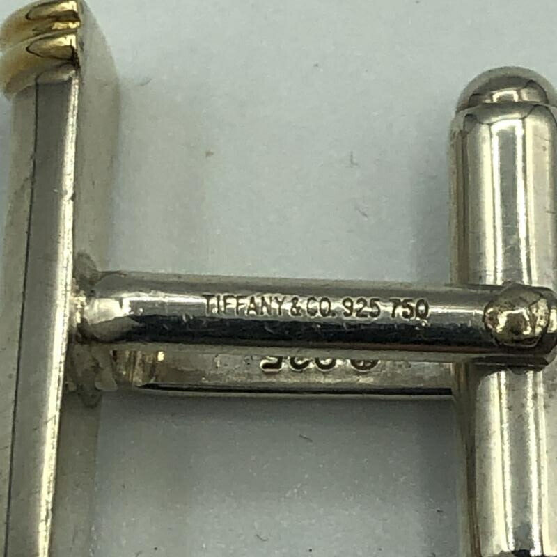 TIFFAN Tiffany Cufflinks Design Combi Double Silver Gold 925 750