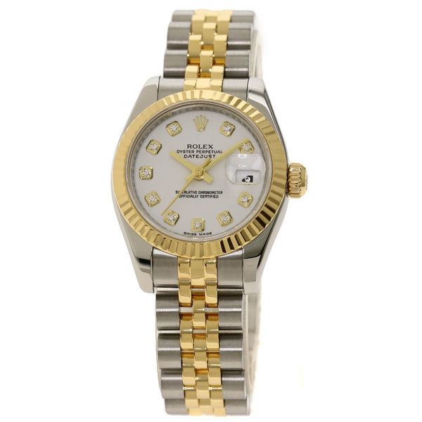 Rolex 179173G Datejust 10P Diamond Watch Stainless Steel / SSxK18YG Ladies ROLEX