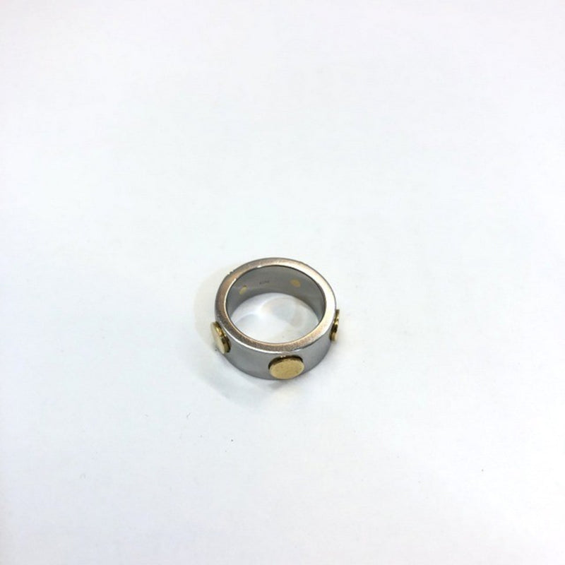 GUCCI Gucci Ring INOX Inox G Silver Yellow Gold Dot Approximately 4.5 Ladies