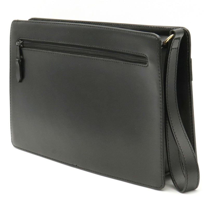 dunhill oxford clutch bag second handbag leather black