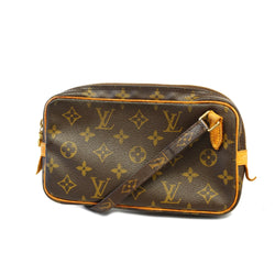 Auth Louis Vuitton Shoulder Bag Monogram Pochette Marley Bandolier M51828