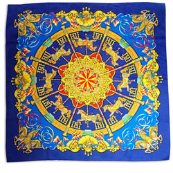 HERMES Silk Carre 90 LUNAPARK Amusement Park Scarf