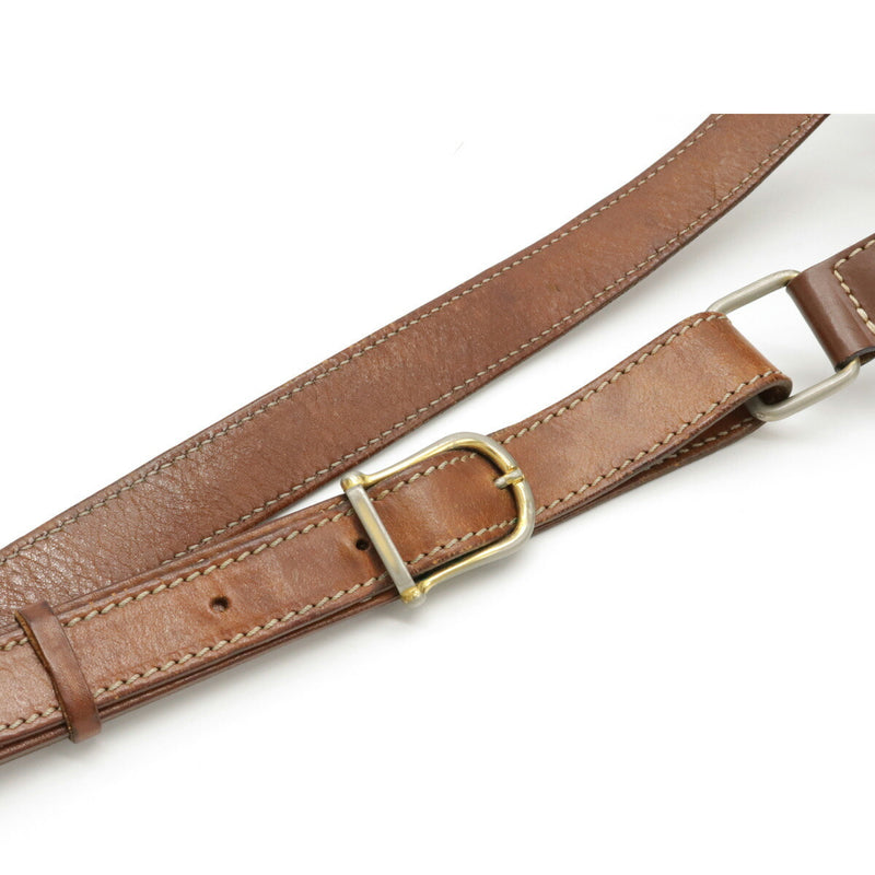 Celine Macadam Pattern Drawstring Bag Shoulder One Semi-shoulder PVC Leather Dark Brown