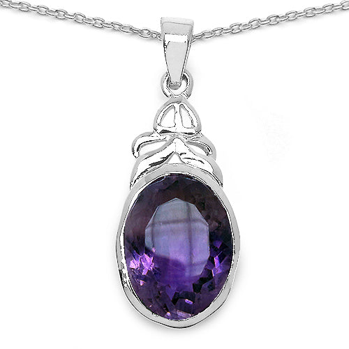 26.66 Carat Genuine Amethyst .925 Sterling Silver Ring, Pendant and Earrings Set