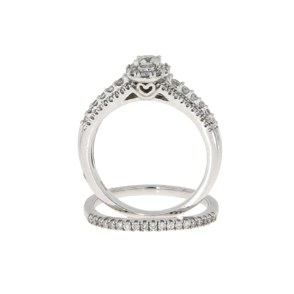 .75ct Diamond Engagement Ring Set 10KT White Gold