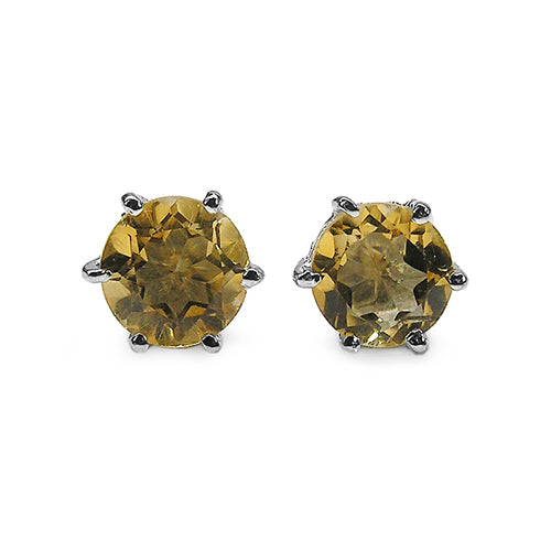 1.54 Carat Genuine Citrine .925 Sterling Silver Earrings