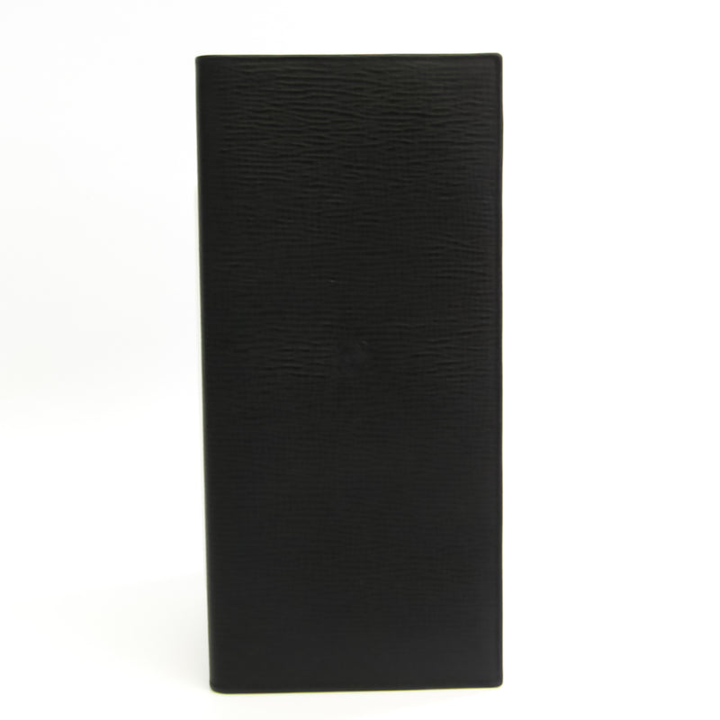Loewe Check Case Men's Leather Long Bill Wallet (bi-fold) Black