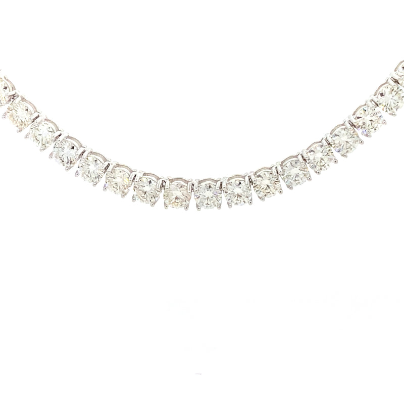 35.25ct Moissanite Tennis Necklace Sterling Silver