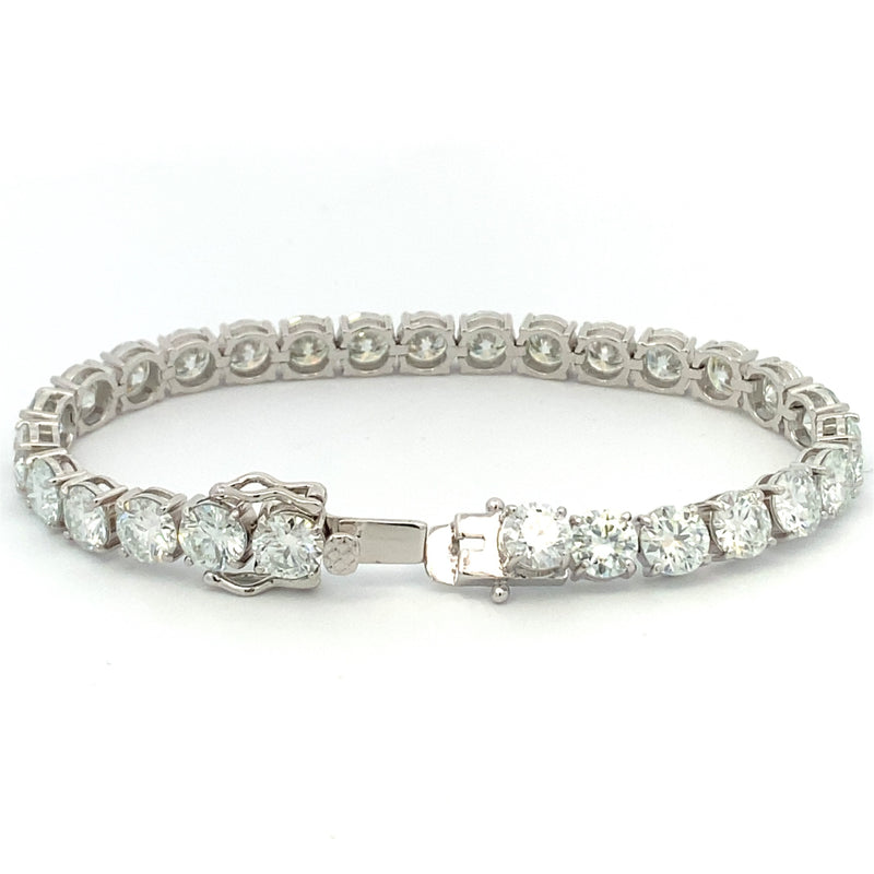 24.00ct Moissanite Tennis Bracelet Sterling Silver