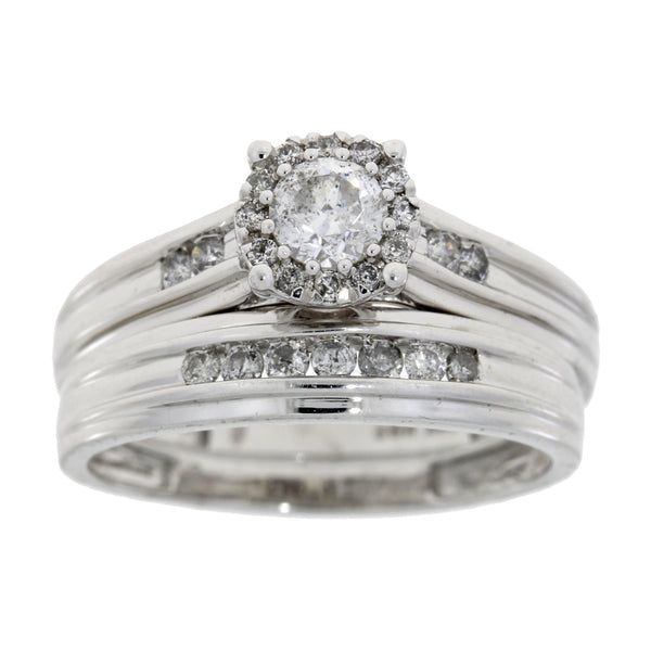 .63ct Diamond Engagement Ring Set 10KT White Gold