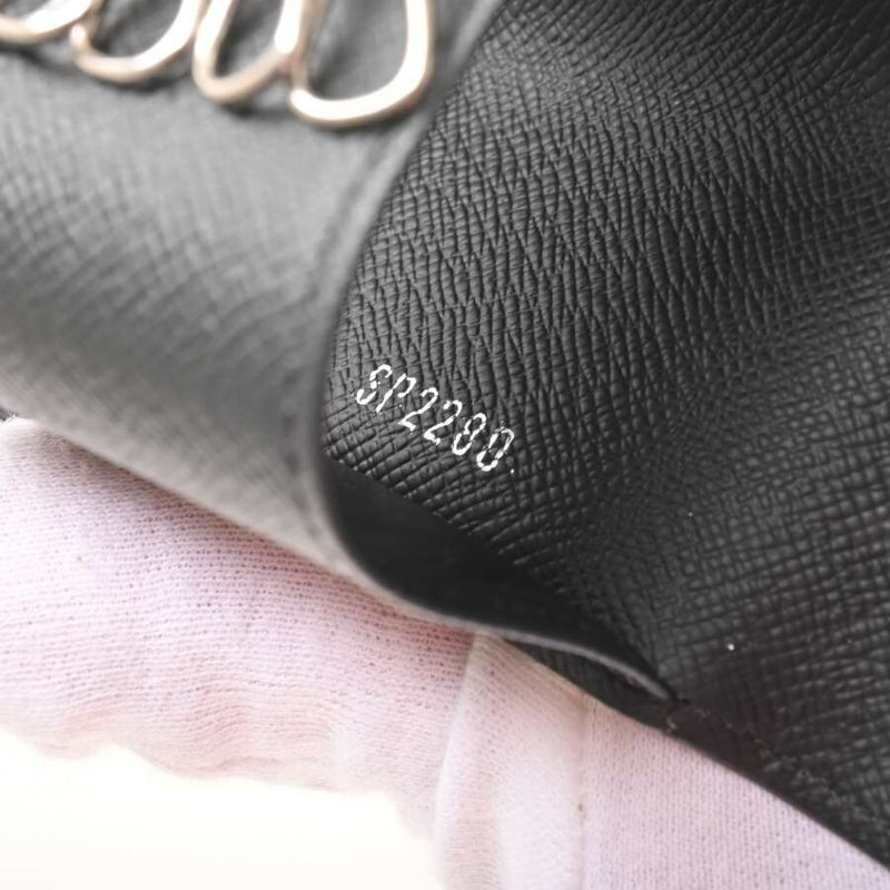 Louis Vuitton Graffiti 6 Key Case Black PVC Leather