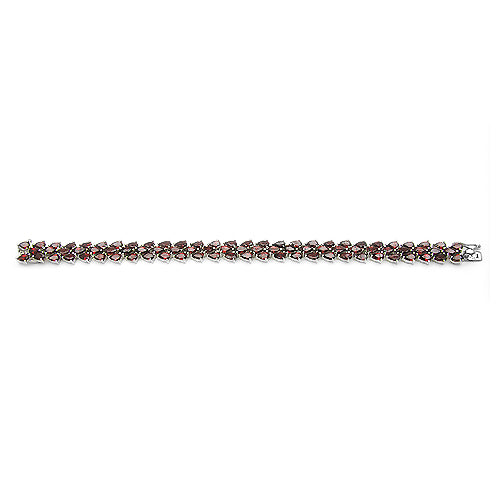 20.75 Carat Genuine Garnet .925 Sterling Silver Bracelet