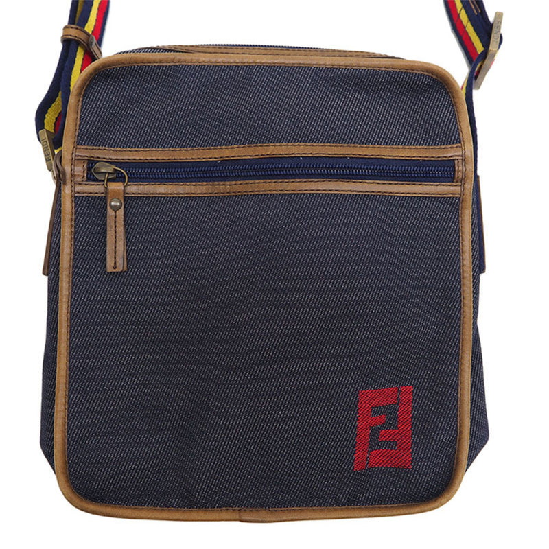 FENDI Fendi denim shoulder bag 7VA152 navy