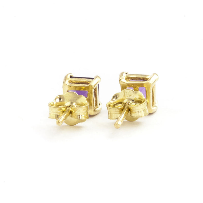 0.65 Carat 14K Solid Yellow Gold Cheers To Love Amethyst Earrings