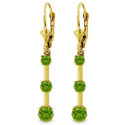 2.5 Carat 14K Solid Yellow Gold Generosity Peridot Earrings