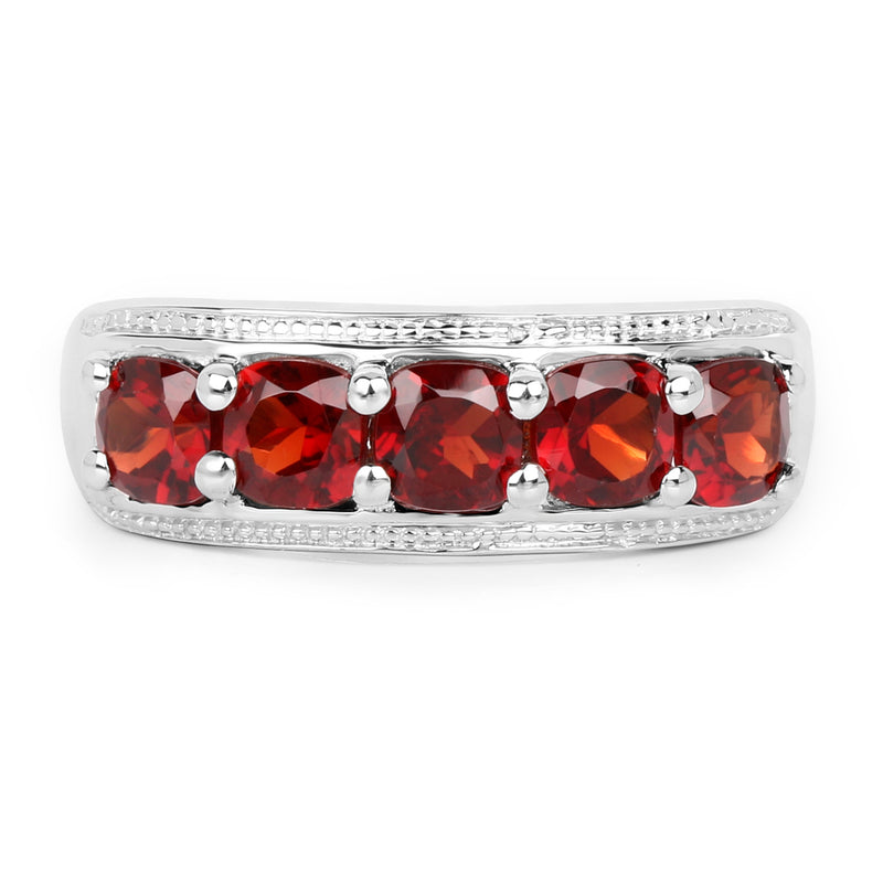 1.65 Carat Genuine  Garnet .925 Sterling Silver Ring