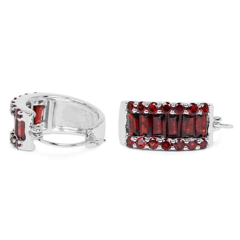 5.84 Carat Genuine Garnet .925 Sterling Silver Earrings