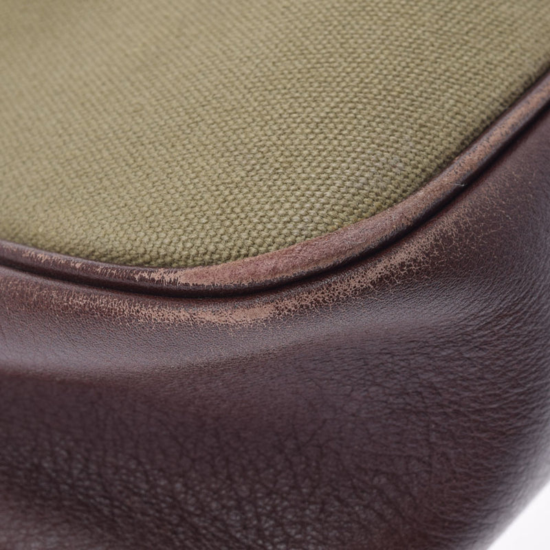 HERMES Hermes Masai GM Khaki  K engraved (around 2007) Unisex canvas shoulder bag