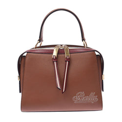 BALLY AMOEBA 2WAY bag brown / red ladies calf handbag