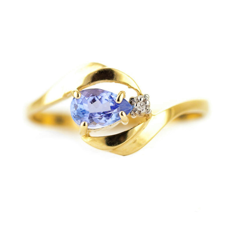 Enchanting Waves Tanzanite Diamond Ring