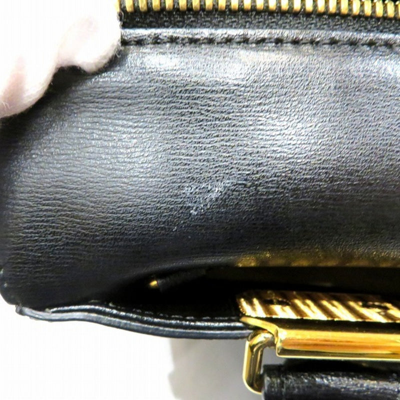 Emporio Armani Black Leather Bag Handbag Ladies