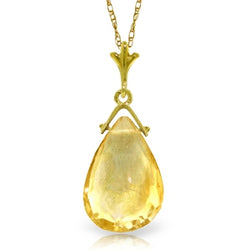 5.1 Carat 14K Solid Yellow Gold Enthusiasm Citrine Necklace