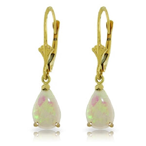 1.55 Carat 14K Solid Yellow Gold Warm Ice Opal Earrings