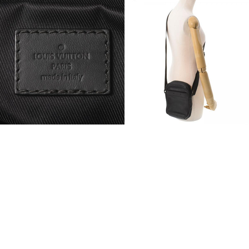 LOUIS VUITTON Monogram Shadow Danube PM Black M43681 Mens Leather Shoulder Bag