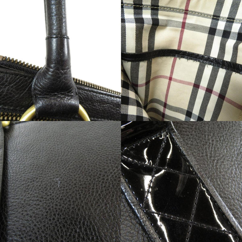 Burberry logo metal fittings tote bag leather unisex