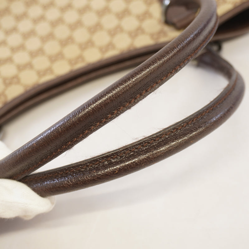 Auth Gucci Tote Bag 113015 Womens GG Canvas HandbagTote Bag BeigeBrown