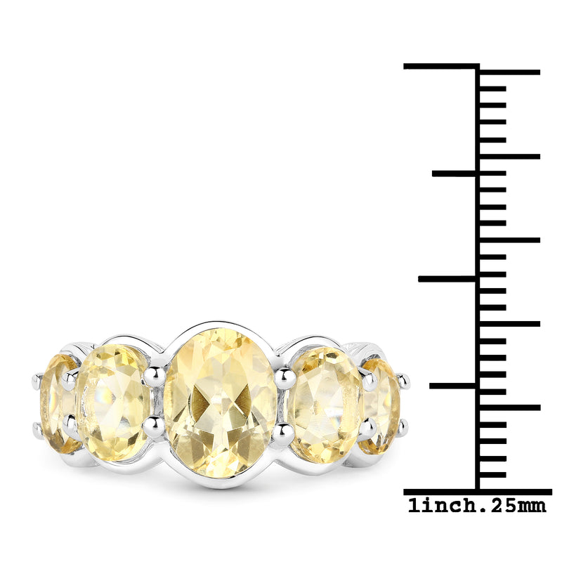 4.26 Carat Genuine Citrine .925 Sterling Silver Ring