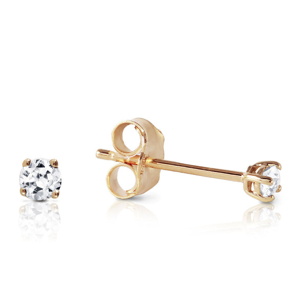 0.1 Carat 14K Solid Yellow Gold Stud Earrings 0.10 Carat Natural Diamond