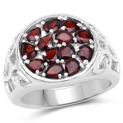 2.34 Carat Genuine Garnet .925 Sterling Silver Ring