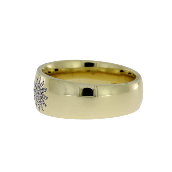 .06ct Diamond Wedding Band Ring 14KT Yellow Gold