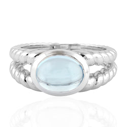 2.6 Natural Topaz Band Ring 925 Sterling Silver Jewelry
