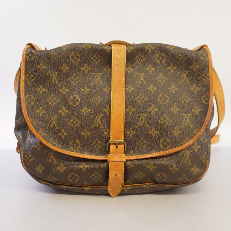 Auth Louis Vuitton Monogram Saumur 35 M42254 Womens Shoulder Bag