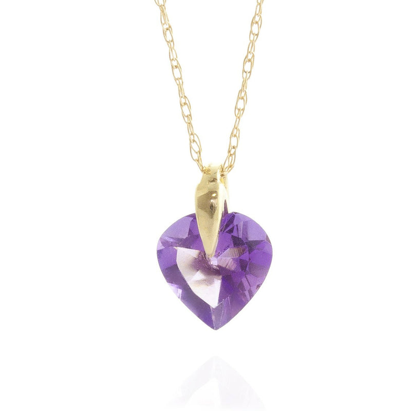 1.15 Carat 14K Solid Yellow Gold Love Overdrive Amethyst Necklace