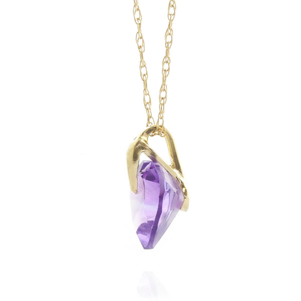 1.15 Carat 14K Solid Yellow Gold Love Overdrive Amethyst Necklace