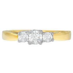 14K Two-Toned Gold 1/2 CTTW Round-cut Diamond Ring (G-H, SI1-SI2)