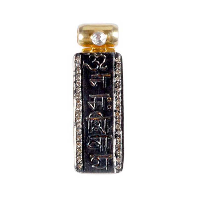 Pave Diamond 925 Sterling Silver Pendant Jewelry