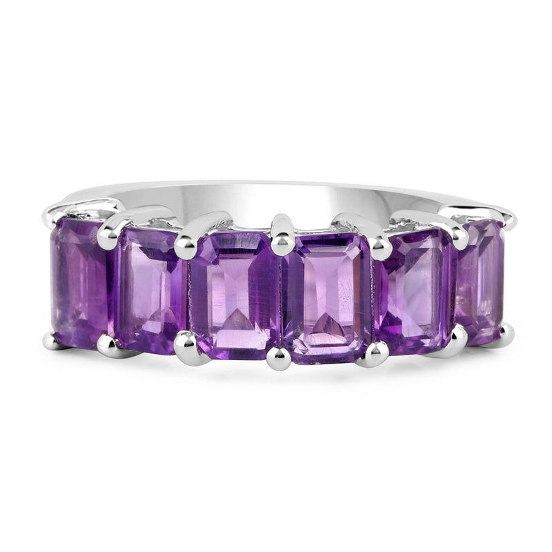 3.30 Carat Genuine Amethyst .925 Sterling Silver Ring