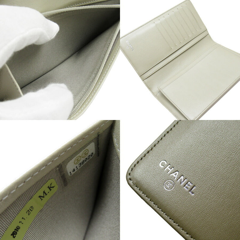 Chanel CHANEL Bicolore Off-White Leather 6356