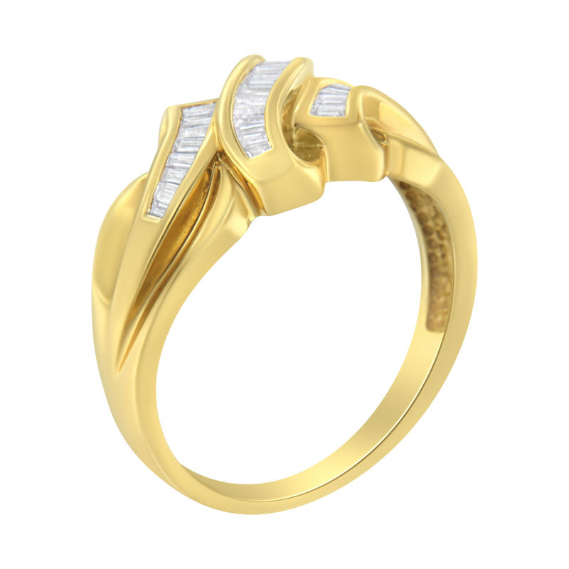 14kt Yellow Gold 1/2ct TDW Diamond Bypass Ring (H-ISI1-SI2)