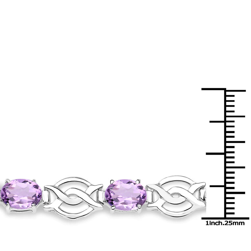 10.35 Carat Genuine Amethyst .925 Sterling Silver Bracelet