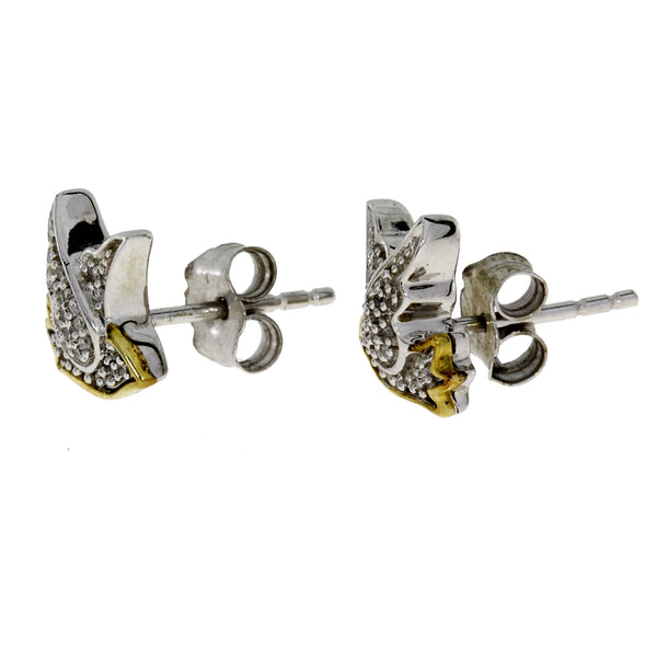 .11ct Diamond Animal Earring Sterling Silver 10KT Gold
