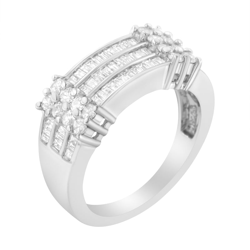 14kt White Gold 1ct TDW Diamond Modern Band Ring (H-ISI2-I1)