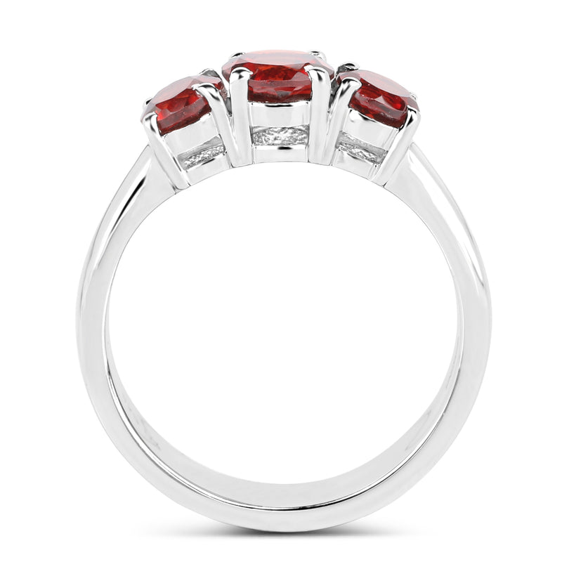 1.65 Carat Genuine  Garnet .925 Sterling Silver Ring