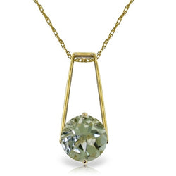 1.45 Carat 14K Solid Yellow Gold Boundless Moment Green Amethyst Necklace