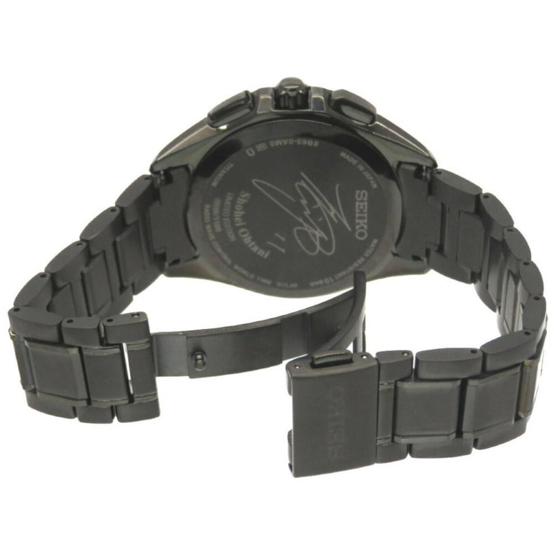 Seiko Brights Shohei Otani Model Limited 1100 SAGA257 / 8B63-0AM0 Solar Radio Wrist Watch Titanium Black